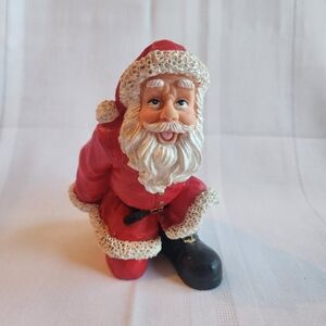 Festive Ceramic Santa Claus Single Wine Bottle Holder